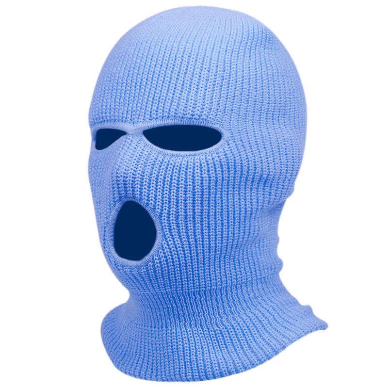 2025 New Fashion 3-Hole Knitted Full Face Cover Ski Mask Winter Balaclava Warm Knit Full Face Mask For Outdoor Sports