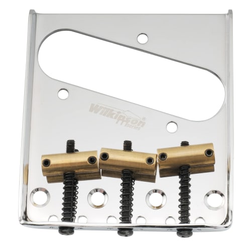 

Wilkinson WOT01 10.8mm Vintage Telecaster Bridge with Brass 3-Way Saddles for TL Electric Guitars, Chrome