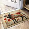 1pc Flannel Sponge 0.47inch Thick - Colorful Decorative Cow Pattern Washable Floor Area Mat, Floor Mat for Entrance, Kitchen, Li