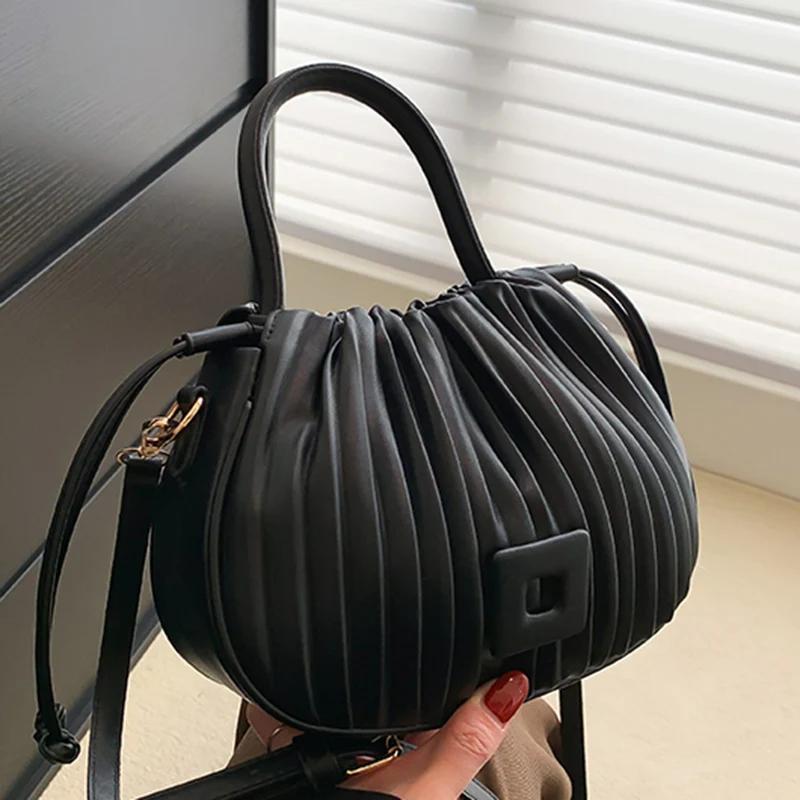 Torby wiaderkowe dla kobiet Małe torebki Niebieskie i zielone skórzane miękkie torby na ramię Luksusowa marka projektantów