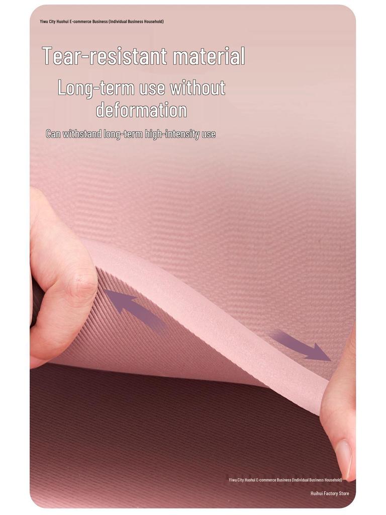 Thickened Non-Slip Silent Fitness Yoga Mat - Soundproof & Wide for Home Workouts