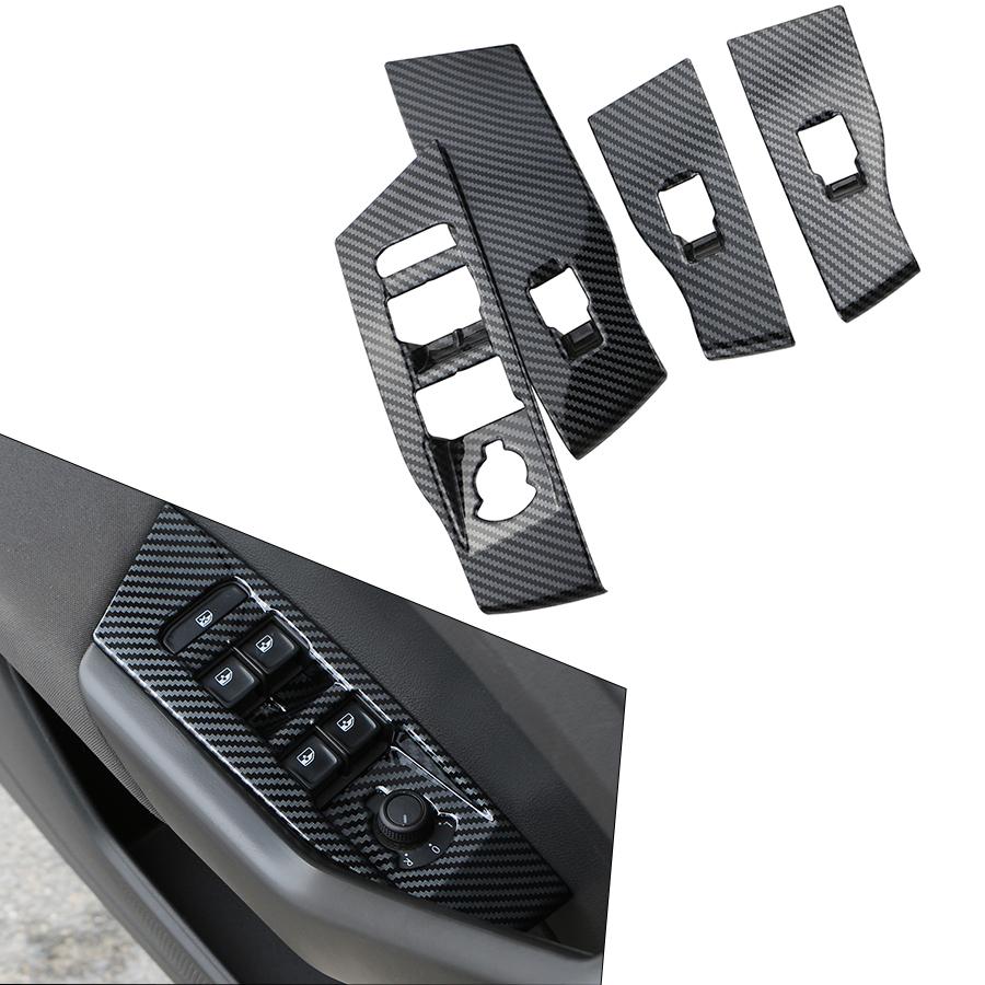 Door Window Lift Control Panel Decorative Frame for Volkswagen VW T-Cross 2018-2023 LHD Window Switch Panel Trim Cover Acc