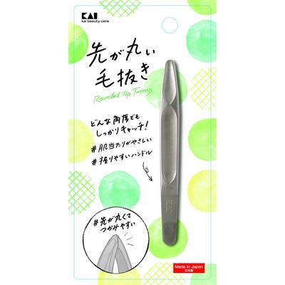 KAI Rounded Tip Tweezers, Model KQ3211