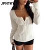 JPNTKY Damenmode Lässige V-Ausschnitt Langarm Blusen & Hemden