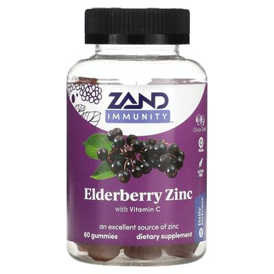 Immune Support, Elderberry Zinc with Vitamin C, 60 Gummies