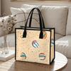 Cute Geometric Pattern Tote Bag Casual Large Capacity Daily Shoulder Handbag