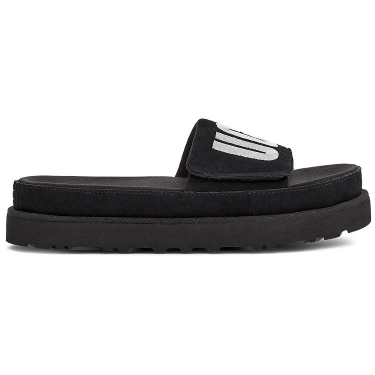 UGG Laton Slide Black Silver Slippers 'Black Silver' Women's 1110110-BSVR
