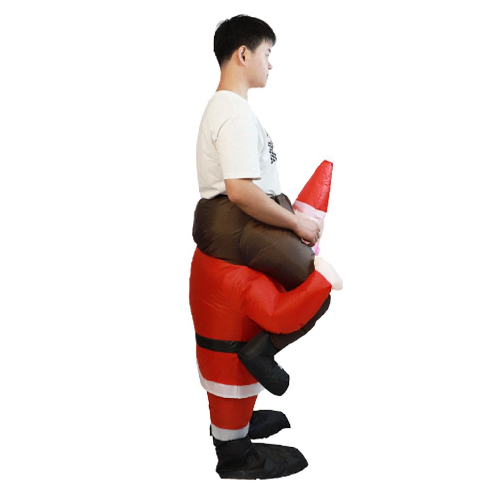Santa Costume Funny Father Christmas Riding Inflatable Show Party Cosplay Role Playing Props Adult(150 190cm)