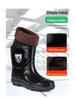 Men's Extra Large Waterproof Non-Slip Fishing Boots: Thick, Wear-Resistant, Warm, High-Cut Rain Boots