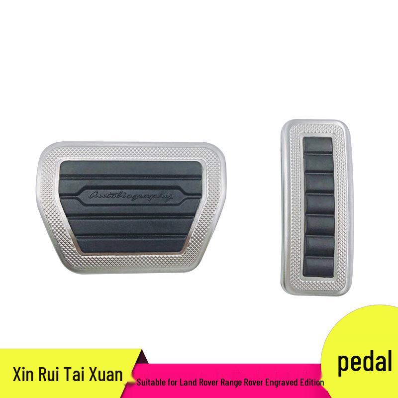 Anti-Slip Car Pedal Set for Land Rover Range Rover: Carved Edition Accelerator, Brake, and Rest Area Decorative Accessories