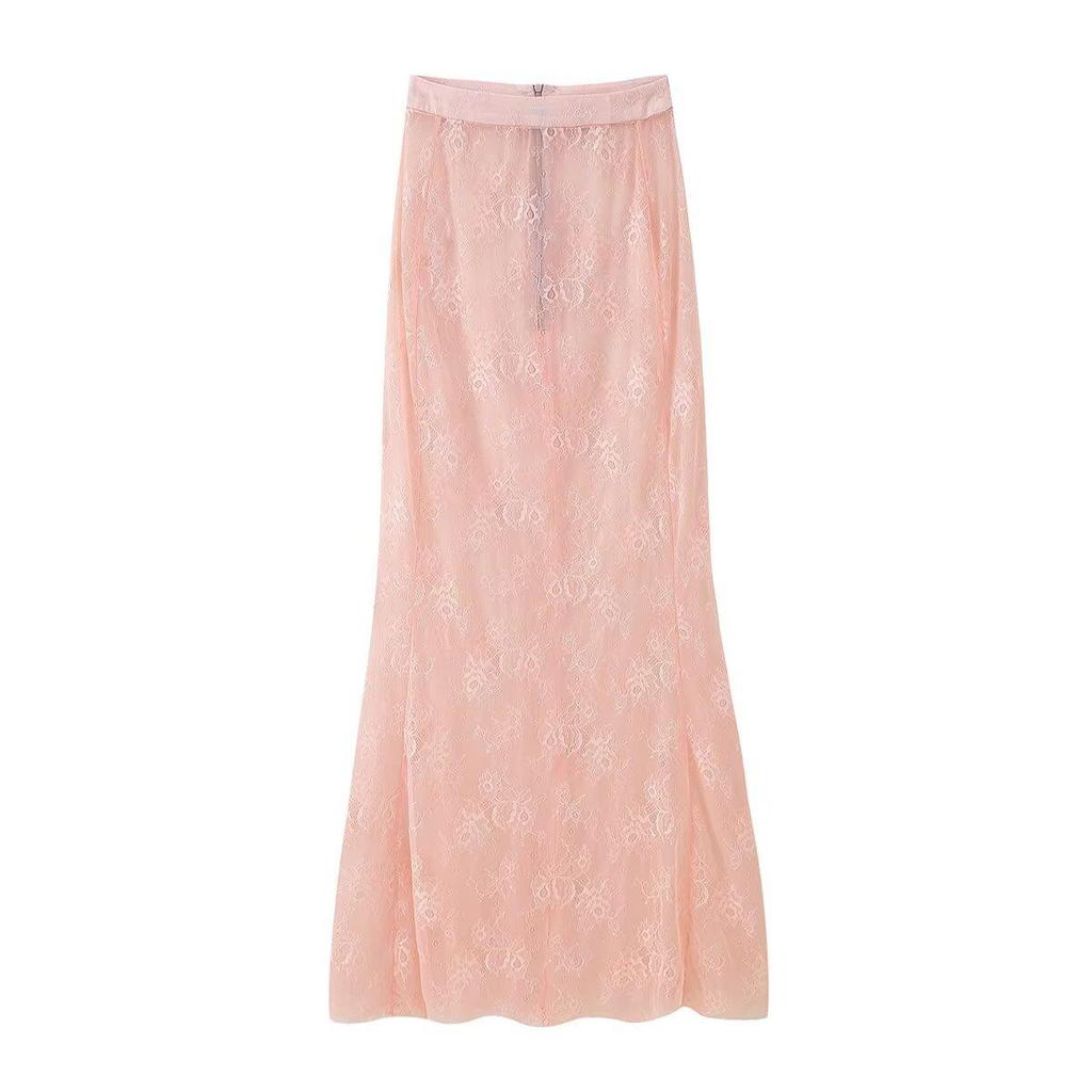 In Stock - Fashionable New High-End Lace Skirt Set: Two-Piece Women's European and American Style 2025