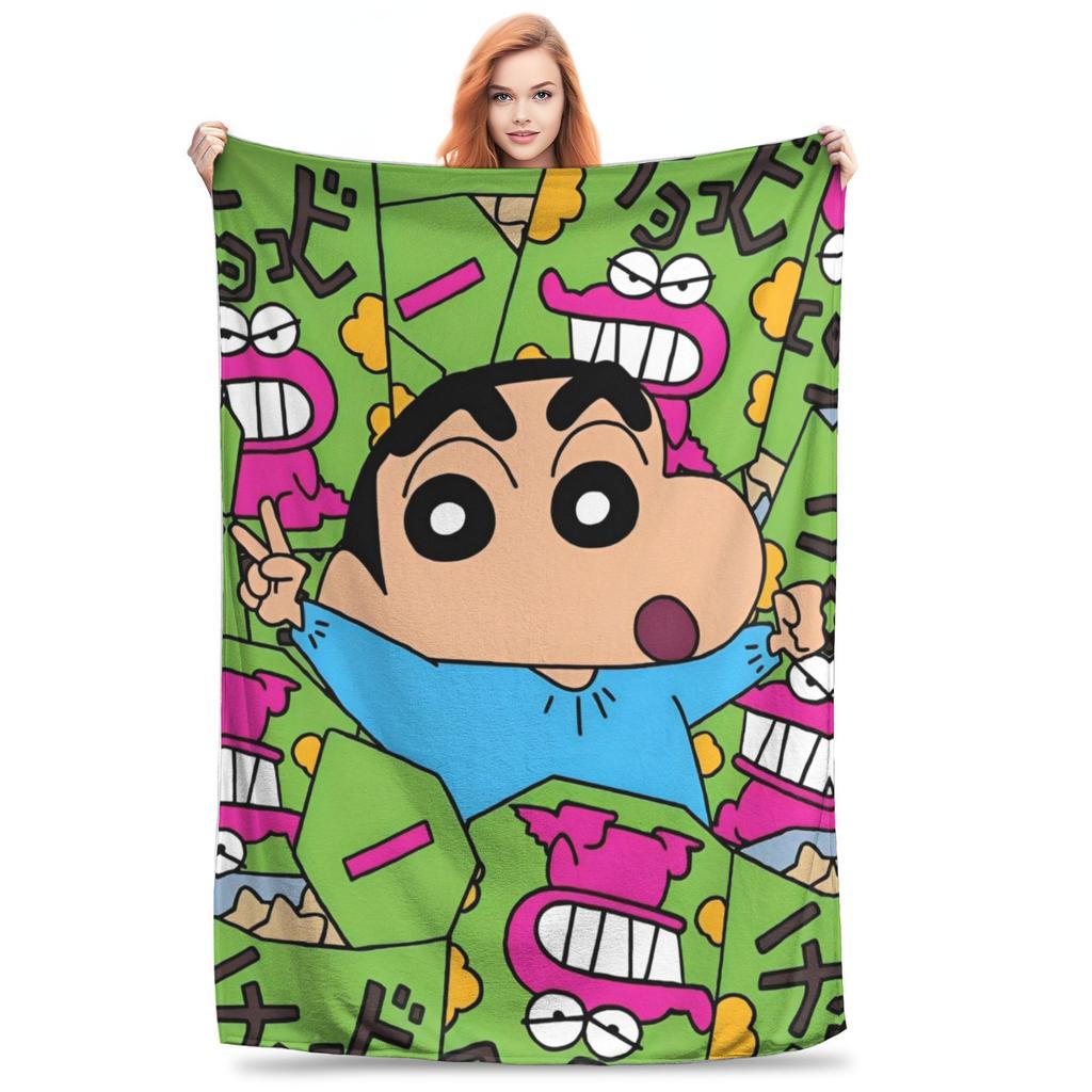 Crayon Shin-chans Cartoon Anime Print Blanket For Men Women Cozy Soft  Throw Blankets for Sofa 50x60 Inches Multi-size