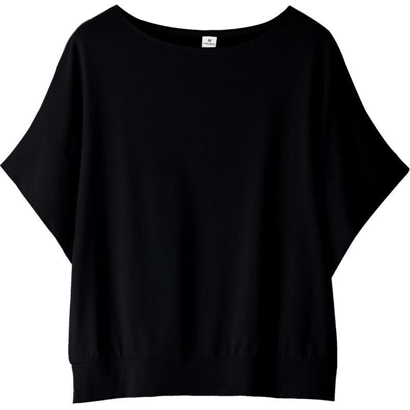 Women's Solid Color One-Shoulder T-Shirt, Casual Loose Fit, Short-Sleeve, Versatile Spring/Autumn Top