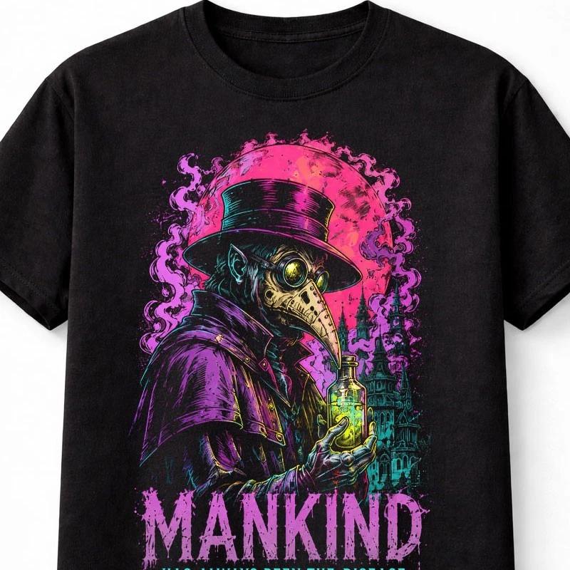 Unisexkind Plague Doctor Gothic Horror Graphic Goth Unisex TShirt S