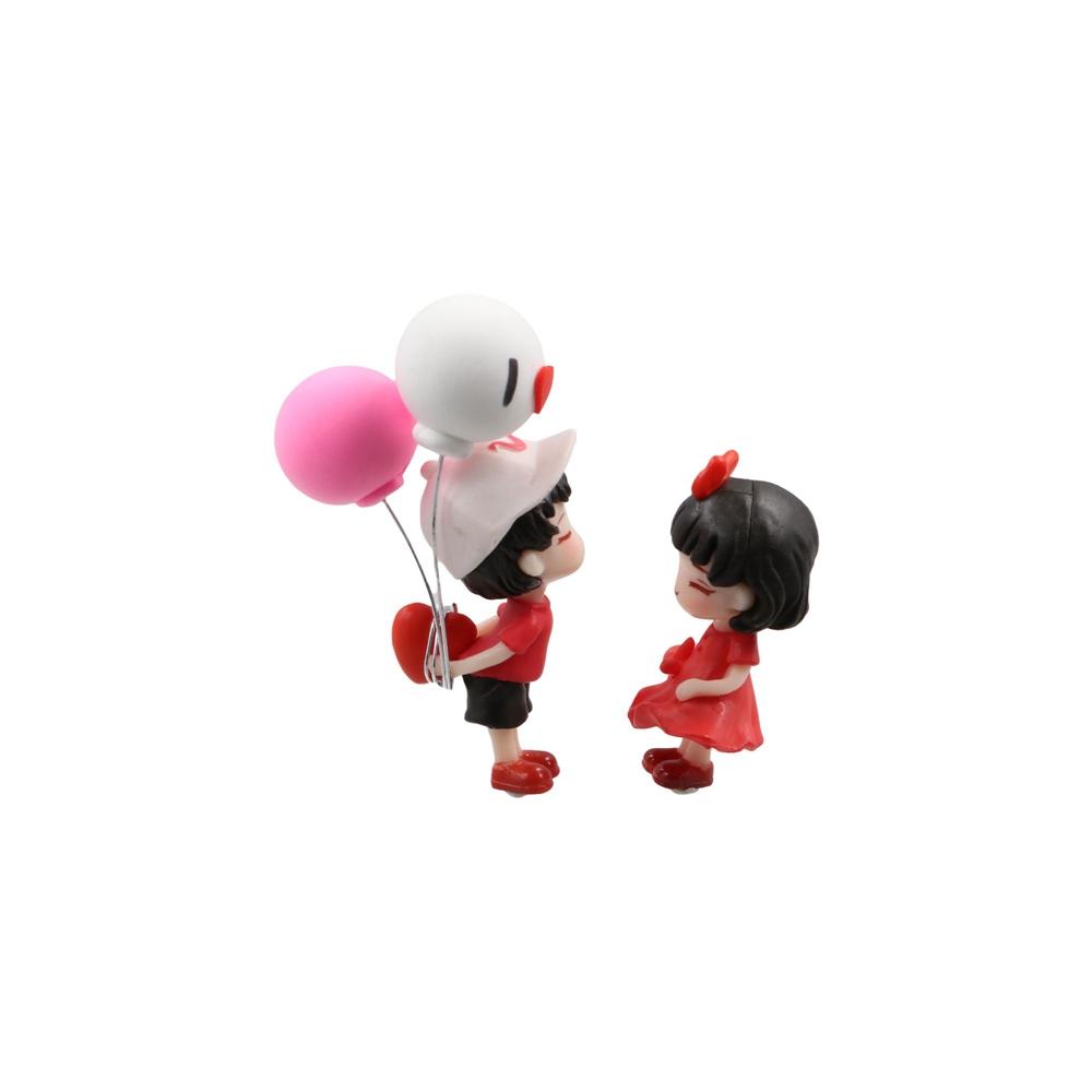 Enfeites de Carro de Resina Decoração de Casa Balão de Beijo Figura de Ação Desenho Animado Modelo de Casal Brinquedos Homens e Mulheres