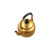 Multifunction Stovetop Tea Pot Aluminum Coffee Pot Ergonomic Handle Gold Water Kettle  Travel