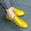 2025 New Gradual Change Color Patent Leather Glossy Leather Shoes Men's Youth Trend Foot Casual Leather Leathershoes