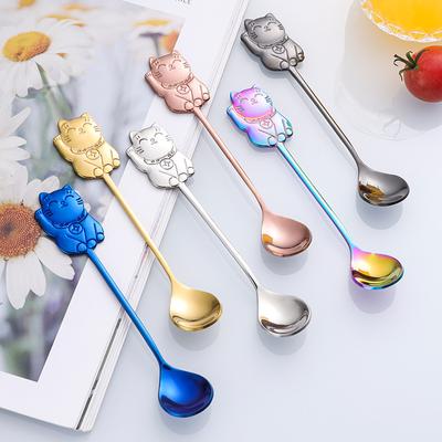 Soup Sugar Mixing Stirring Spoons Exquisite Scoops For Cream Stirrer Mini Practical Tableware Spoon Steel Stainless
