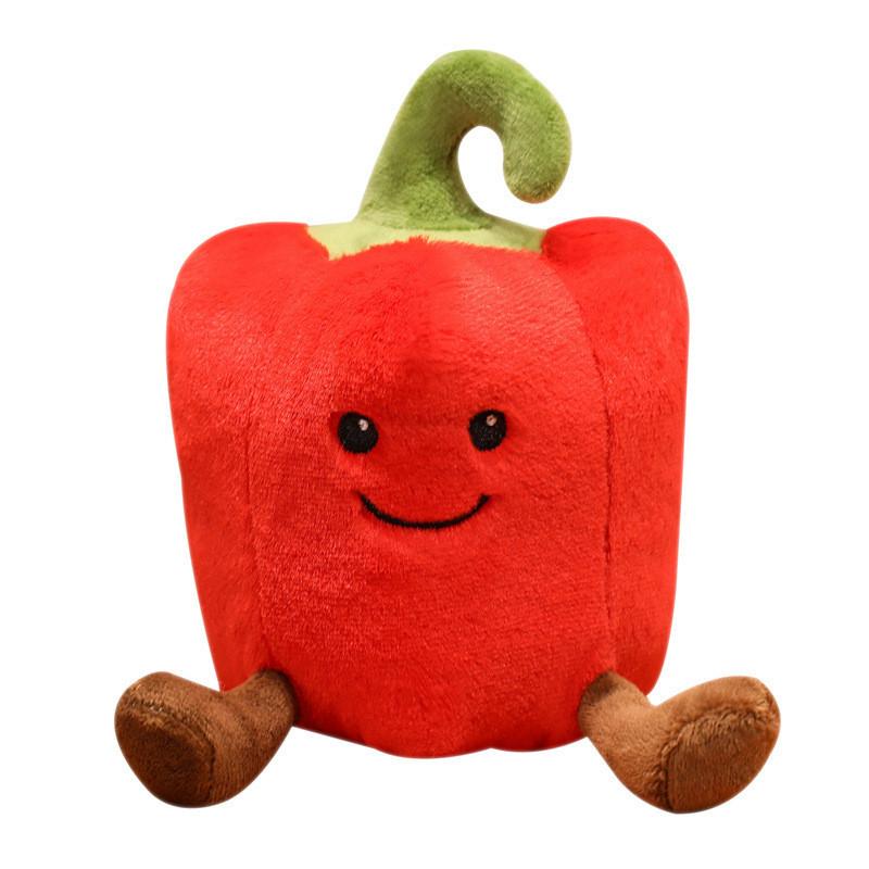 Kreatives Plüschtier mit Paprika-Motiv und kurzem Plüsch für die Kinderzimmerdekoration