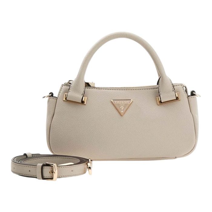 GUESS Sac à main crème pour femme - Evie Mini Satchel Light Taupe 331274