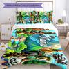3pcs Custom Name Cartoon Italian Brainrot Animal Bedding Set Duvet Cover Closure Includes 1 Duvet Cover & 2 Pillowcases for All Seasons Bedroom Decor