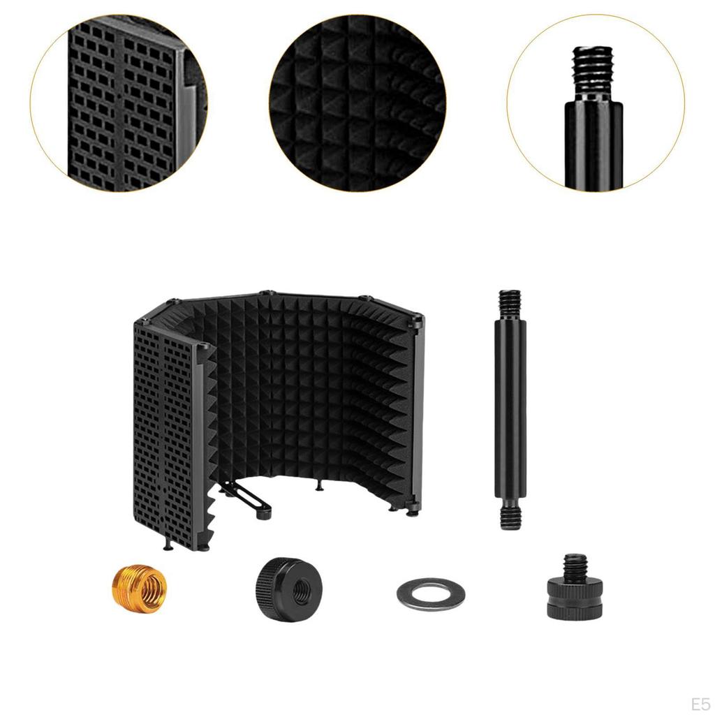 , Reflection Filter, Vocal Recording Panel, Sound Absorbing Foam for Singing, Podcasts