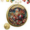 Christmas Coin Commemorative Coin Collection Crafts Santa Claus Pattern Collection Coin Christmas Decorations Commemorative Coin