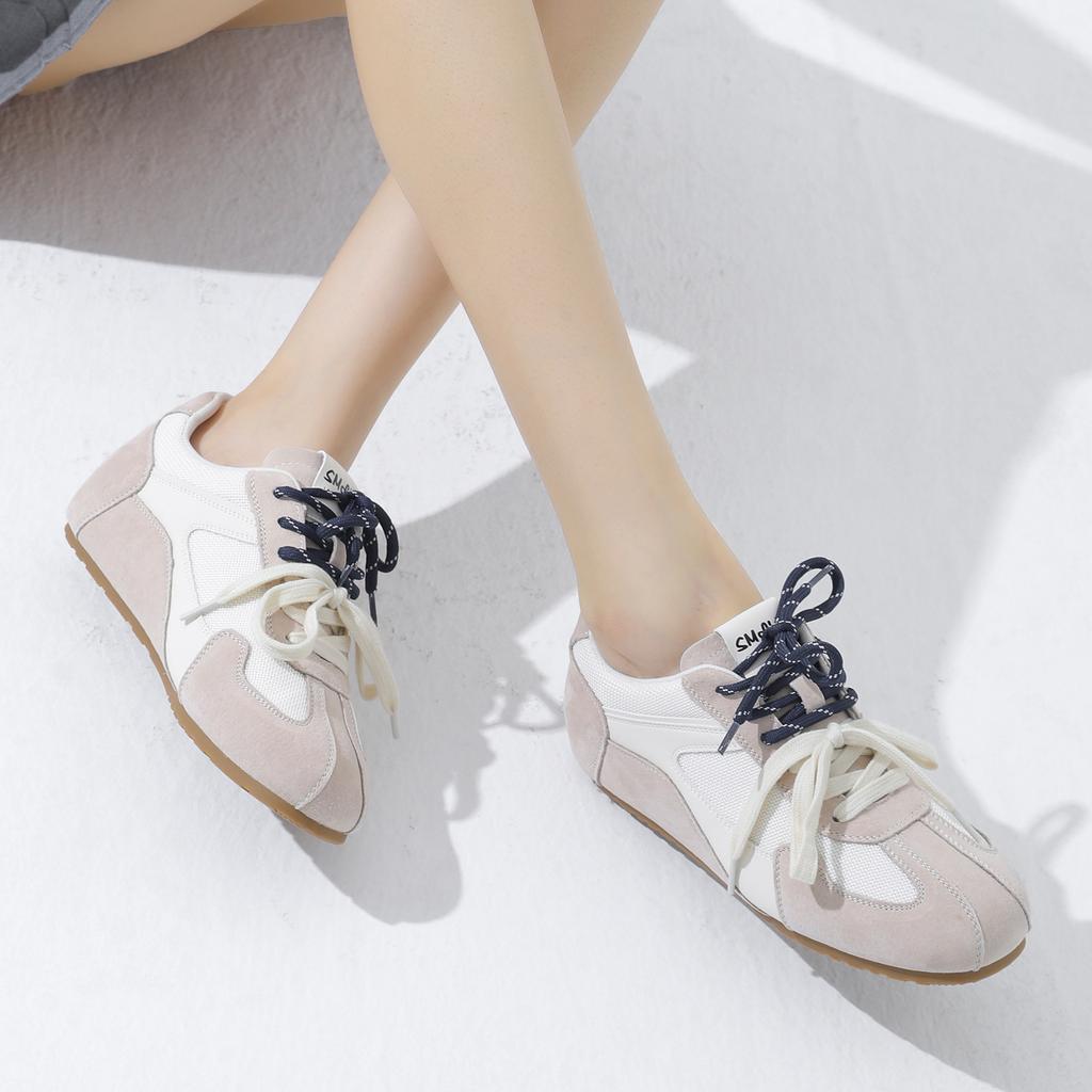 Korean German training shoes women's versatile color matching 5cm inner height-increasing shoes casual breathable sports shoes casual shoes women's