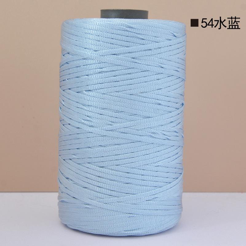 Mercerized Cotton Linen Light Body Ice Silk Flat Belt Wool Hand-Woven Crocheted Diy Hook Bag Hat Seat Cushion Hollow Thread