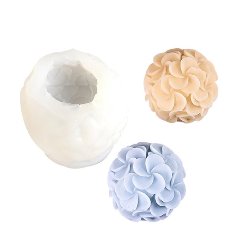 Flower Ball Candle Mould Silicone Molds Ornament Molds Castings Molds Handmade Plasters Molds Craft Supplies