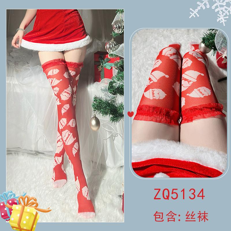 

Эротические рождественские чулки сексуальные колготки косплей на Хэллоуин милые высокие носки тонкий стиль one size fits all