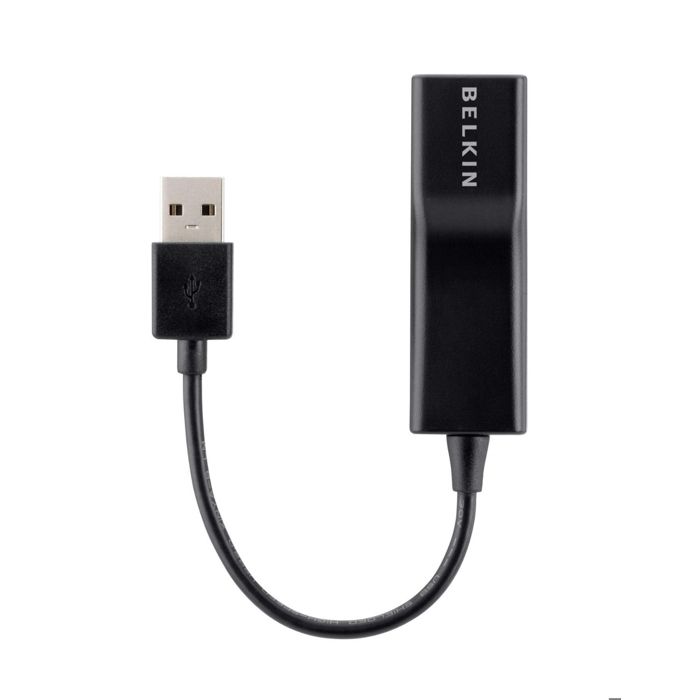 Adaptér USB 2.0 Ethernet - BELKIN - F4U047BT - 10/100MBPS - Černý - Síťový kabel