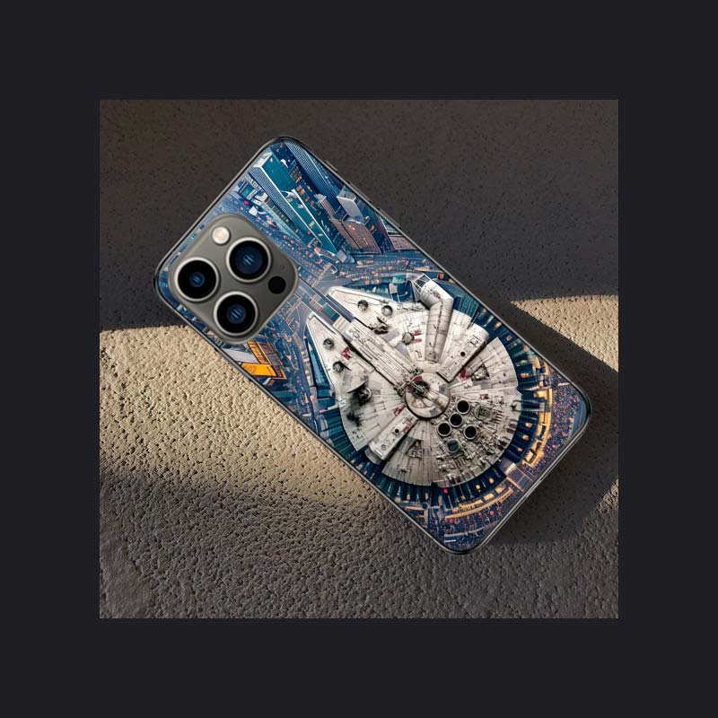 Millennium Falke im Weltraum Handyhülle Für Apple Iphone 16 15 Plus 13 12 Mini 16E 11 14 Pro Max X XS XR 8 7 SE 2020 Hülle Schale C