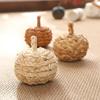 Handmade Christmas Tree Pendant Artificial Halloween Decoration Creative Straw Pumpkin Balls  DIY