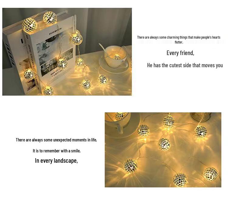 LED Lens Ball String Lights for Festivals & Parties - Disco and Christmas Decorations