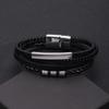 Stainless Steel Bracelet, Men's Leather Chain, Magnetic Attachment, Retro Style Men's Bracelet