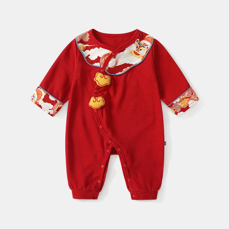 

Festive Red Baby Romper - Newborn to One Year, Spring/Autumn Outfit 73 cm красный