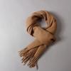 Mary Hot Sale Men's and Women's Solid Color Red Scarf Wool Thickened Business Autumn and Winter Scarf Company Annual Meeting Gift LOGO
