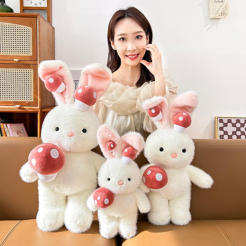 New Cute Mushroom Rabbit Plush Toy Rabbit Takes Mushrooms To Sleep with Doll Doll To Soothe the Doll Child's Birthday
