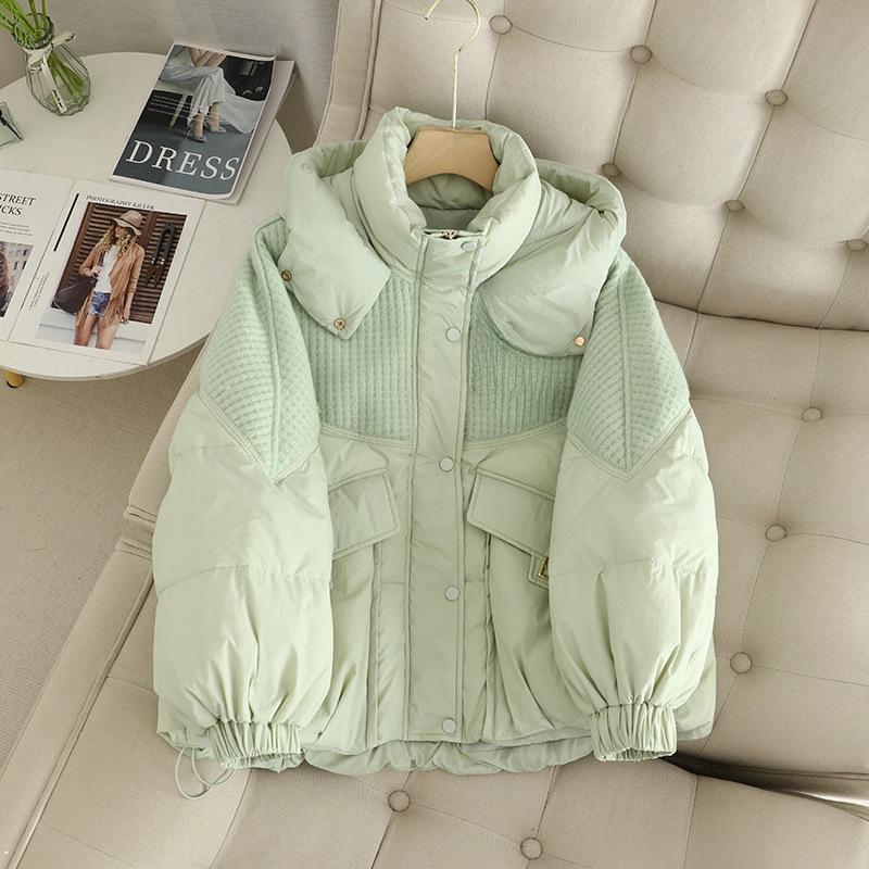 

New cotton-padded clothes women s winter short thickened jacket small casual cotton-padded clothes cotton-padded jacket tide XL зелёный