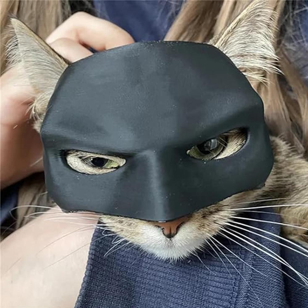 1× Plastic Bat Mask for Cats for Halloween Cosplay