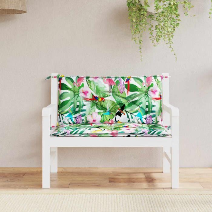 VidaXL Garden Bench Cushions Set of 2 Multicolour 100x50x7 Cm 361673
