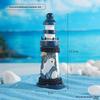 Mediterranean Wooden Lighthouse Decorative Figurine Home Office Gift For Beach Lovers
