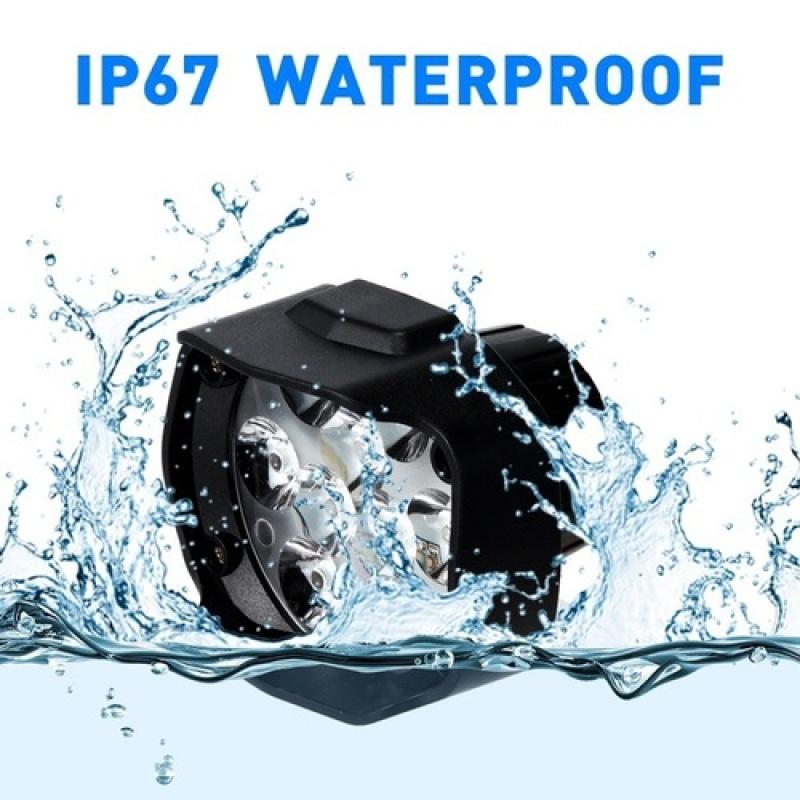 6/9LED 12V Motorcycle Headlights Universal White Super Bright Working Front Light 10W LED Scooters Spotlight Moto Fog Lampht