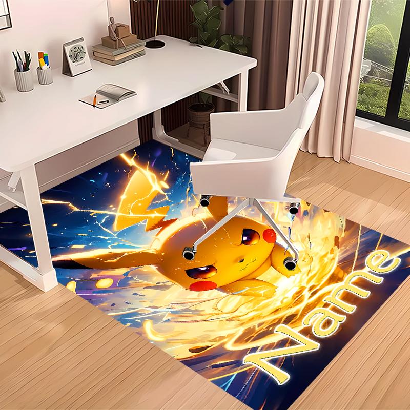 Custom personalization Pokémon Pikachu Print Area Rug - Soft, Washable Non-Slip Indoor Mat,Living Room,Home&Office Decorative Rug