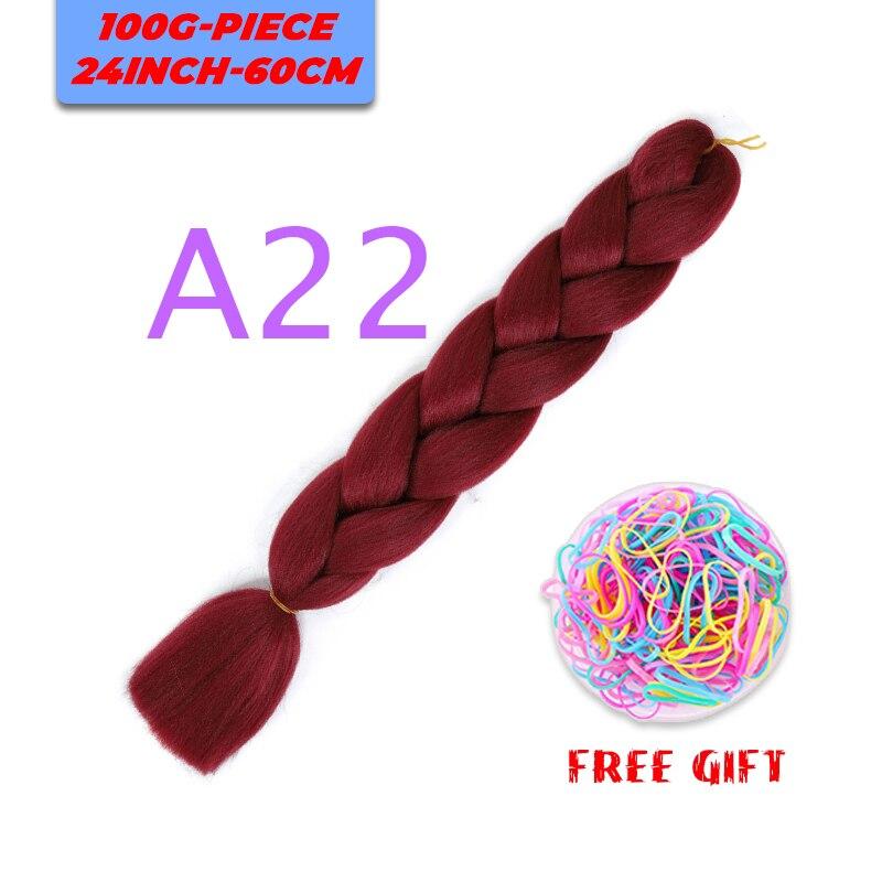 MERISIHAIR Single Ombre Color Synthetic Hair Extension Crochet Twist Jumbo Braiding Long Hair