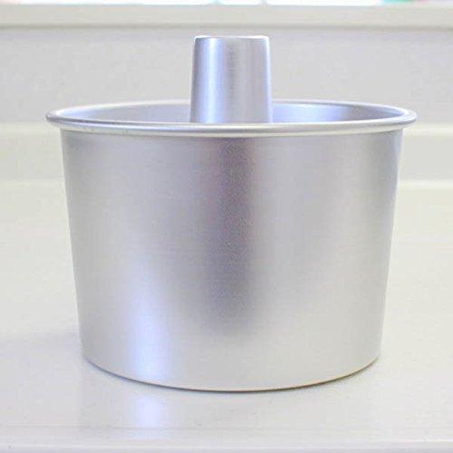 Asai Shoten Original Seamless Aluminum Tall Chiffon Cake Pan, 14cm, Silver