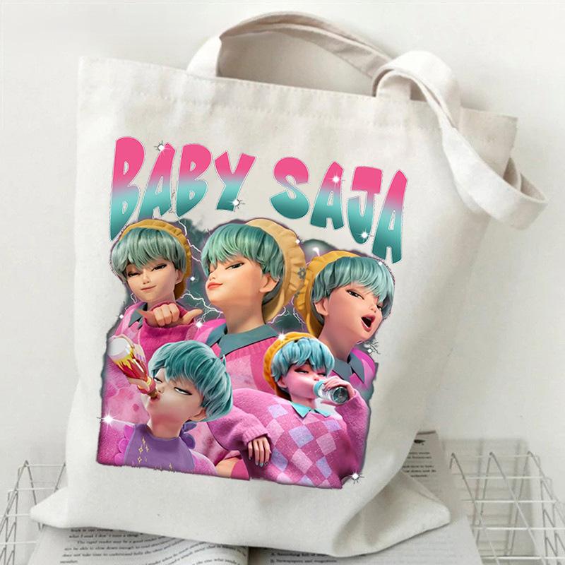 KPop Demon Hunters Student Everyday Versatile Shoulder Bag Fashion Demon Hunters Canvas Bag