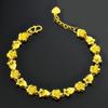 Dubai Jewelry Gold PlatedBracelet Women's Variety of Fashion Thin Sections Long-Lasting Colorless Flowers Gold Plated Plated
