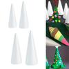 For DIY Christmas Tree Party Foam Cones Home Party Decor Accessories Polystyrene White 3 Size Christmas Decoration